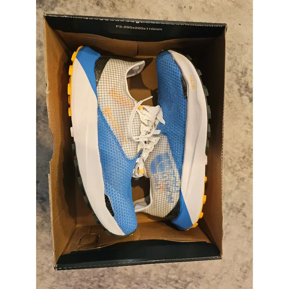 NIB The North Face Men’s Summit VECTIV™ Sky Trail Running Shoes Blue Yellow